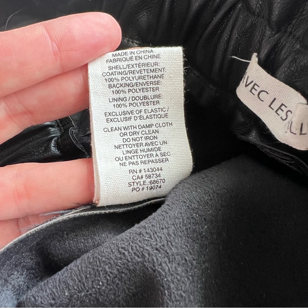 Anthropologie Avec Les Filles Tyler Paperbag Faux Leather Pants - Picture 10 of 11